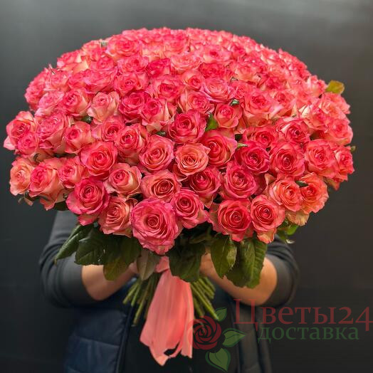 Букет из 101 розы 60 см