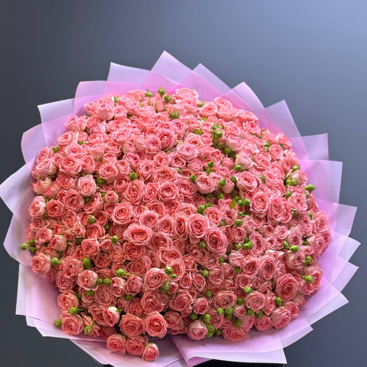 Букет из 101 кустовых роз Букет из 101 кустовых роз