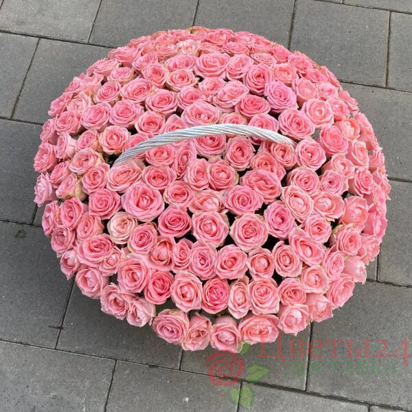 корзина из 151 шт розовый роза