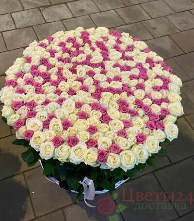Козина из 301 шт роза микс роза