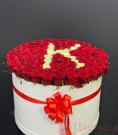 Каропка буква из 101 шт роза