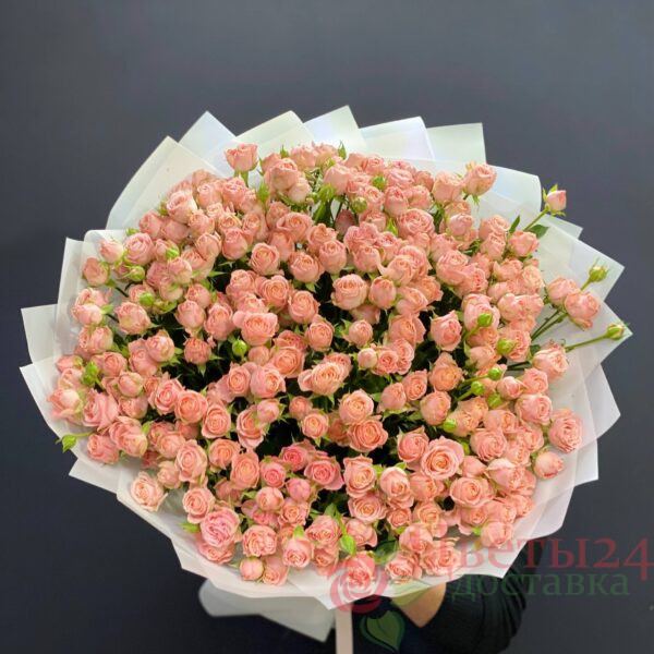 Корзина из 51 шт кустовая роза